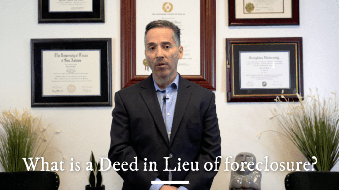 What is a deed in lieu of foreclosure?.