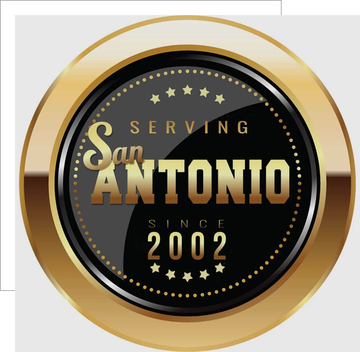 Golden San Antonio badge design