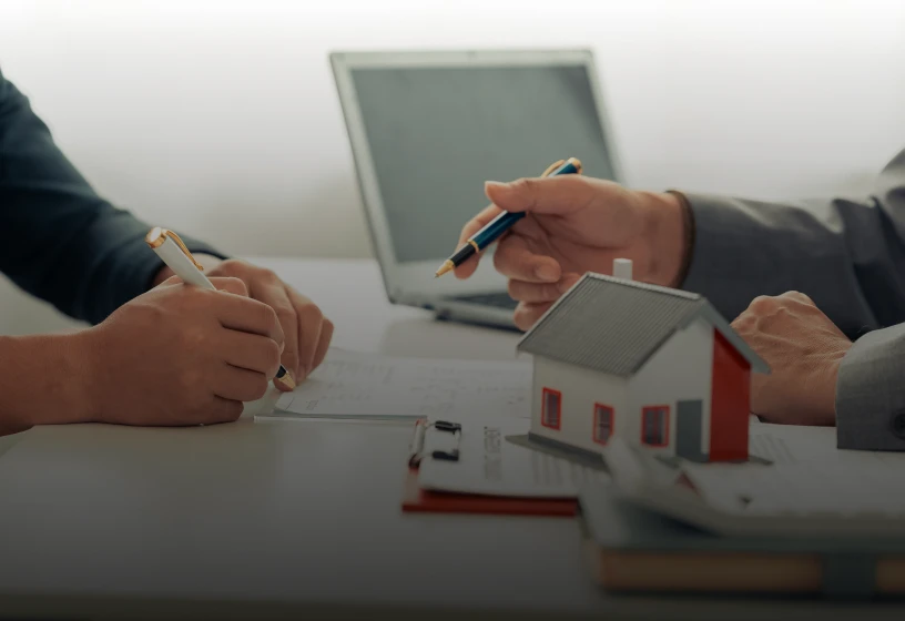 Model house on table