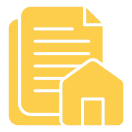 Yellow home and paper illustration