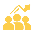 People with upward arrow symbol